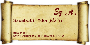 Szombati Adorján névjegykártya